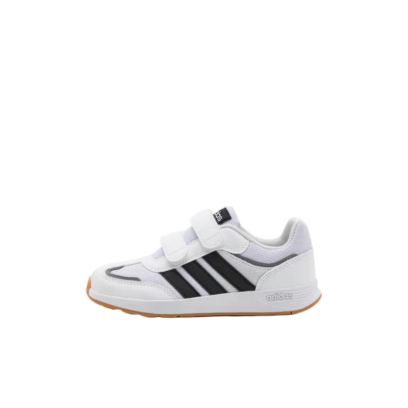 Adidas TENSAUR Abrasion Resistant Low Top Kids' Skateboarding Shoes White/Black/Gray Children Aged 3 7 Years Old-0