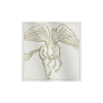 HERMES Twill Silk Silk Scarves Women's White