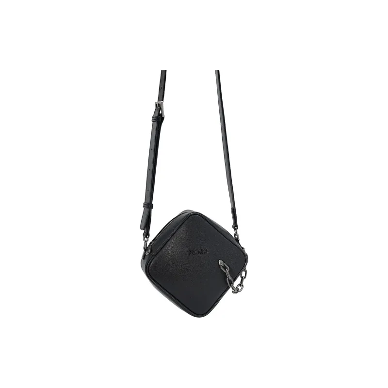 PEDRO Blended Material Shoulder Bag Small Size Men's Black-4
