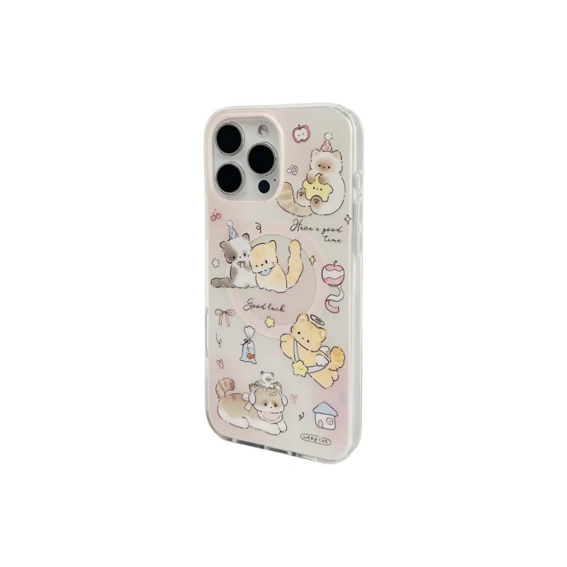 Wei Xin Acrylic Material Magnetic Kitten Dog Stand Phone Cases Compatible With IPhone 16/15 Pro Max/Apple 13/14 Pro/Max-6