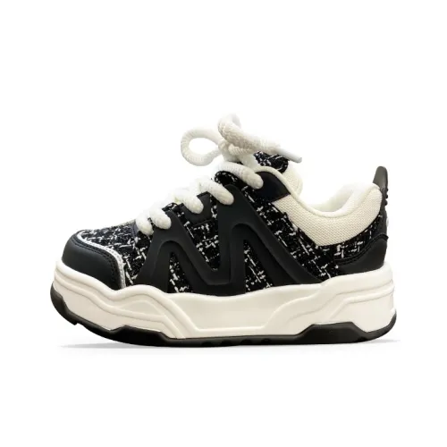 XLAIII Anti-Slip And Wear-Resistant Height Increasing Low-Top Chunky Sneakers Unisex Fragrance Black