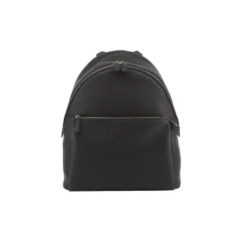 FENDI Natural Leather Backpack Unisex Black