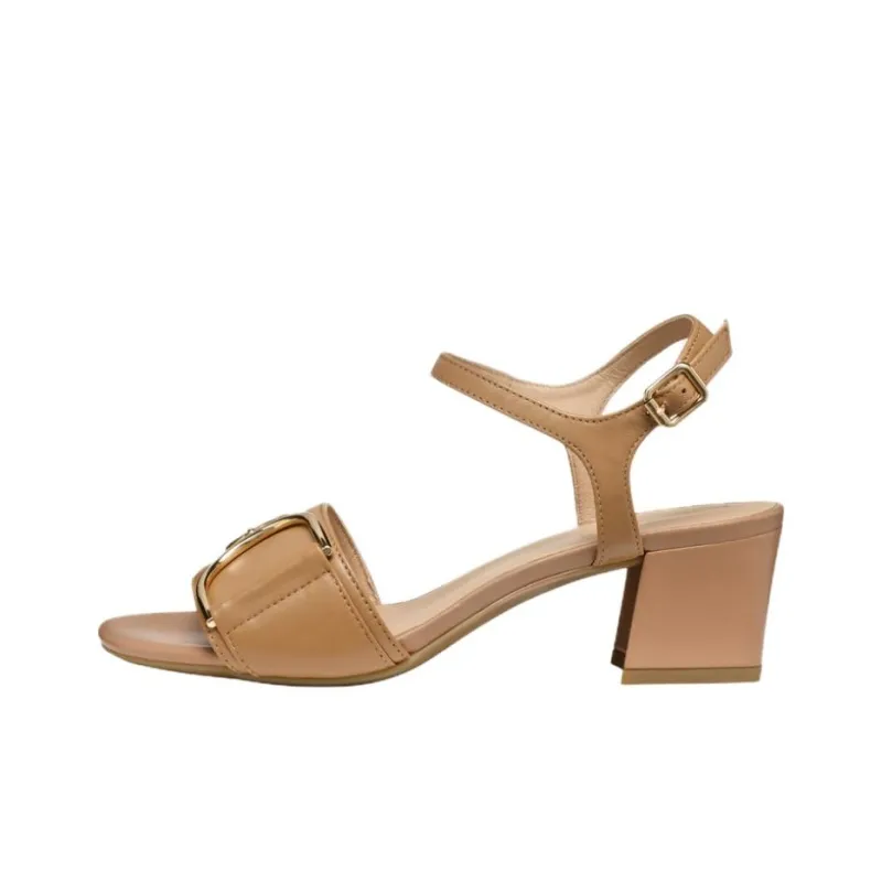 GEOX New Eraklia One Strap Sandals 5.5cm Women's Brown-0