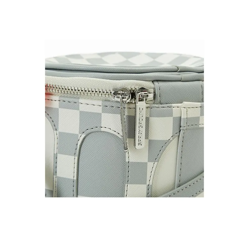 SPRAYGROUND PVC Bucket Bag Shoulder Bag Crossbody Bag Fanny Pack Regular Unisex Gray White-1