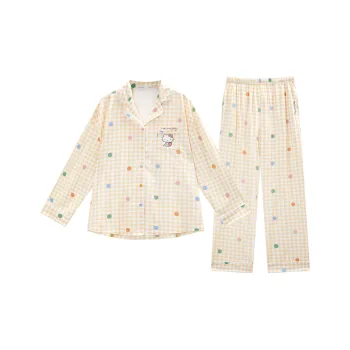 GUKOO x Sanrio Hello Kitty Pajama Set Women's Cheese Yellow