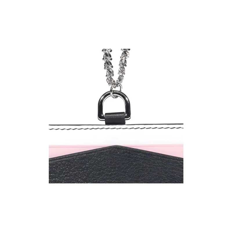 Alexander McQueen Calfskin Card Holder Women's Black & Pink-4