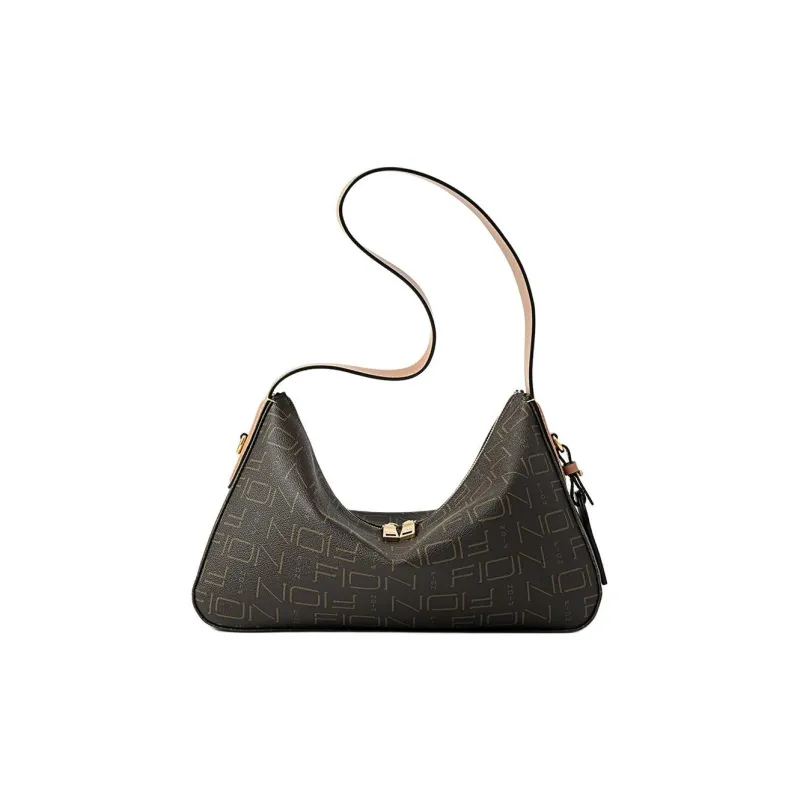 FION Artificial Leather Crossbody Bag Women's Brown Camel-4