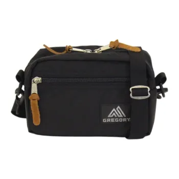 GREGORY Nylon Shoulder Bag, Crossbody Bag Small Size Unisex Black