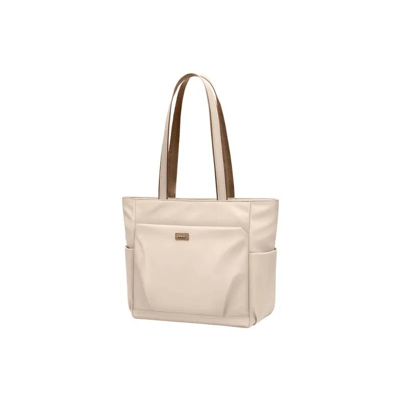 POLO Fabric Shoulder Bag Regular Women's Milk Tea Apricot/Classic Black-0