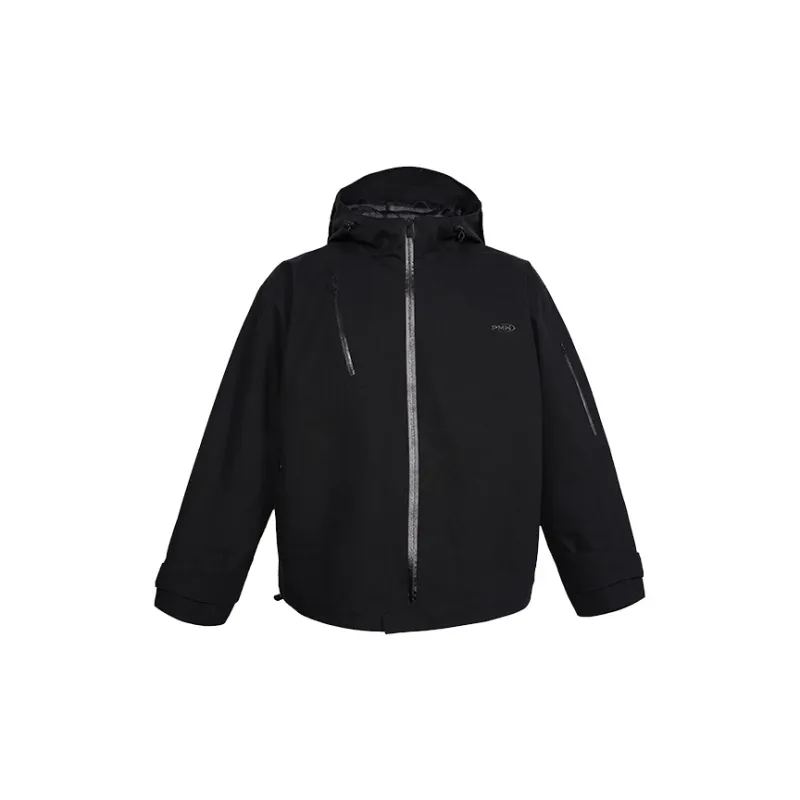 P.M.W Waterproof And Windproof Windbreaker Jacket Unisex Black-0