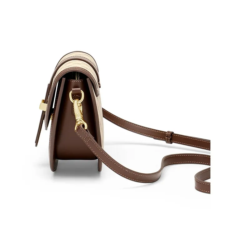 MashaLanti PVC Synthetic Leather Shopping Mom Bag Shoulder Bag Crossbody Bag Regular Women's Coffee-3