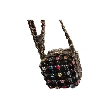 CHANEL Glazed Pearls With Rhinestone Evening Bag, Crossbody Bag, Shoulder Bag Small Size Women's