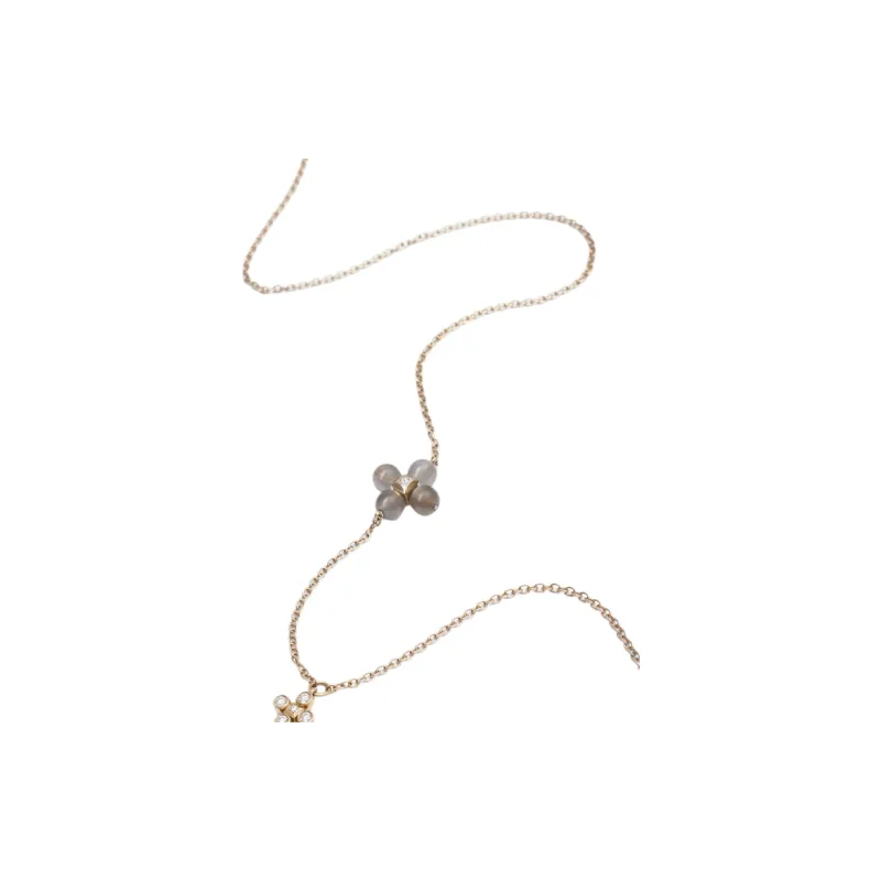 GIORGIO ARMANI Gioia 18k Gold Diamonds And Moonstone Long Necklace-2