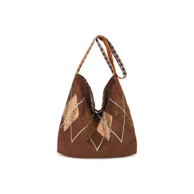Yalu Suede Shoulder Bag Crossbody Bag Regular Women's Brown/Coffee-5