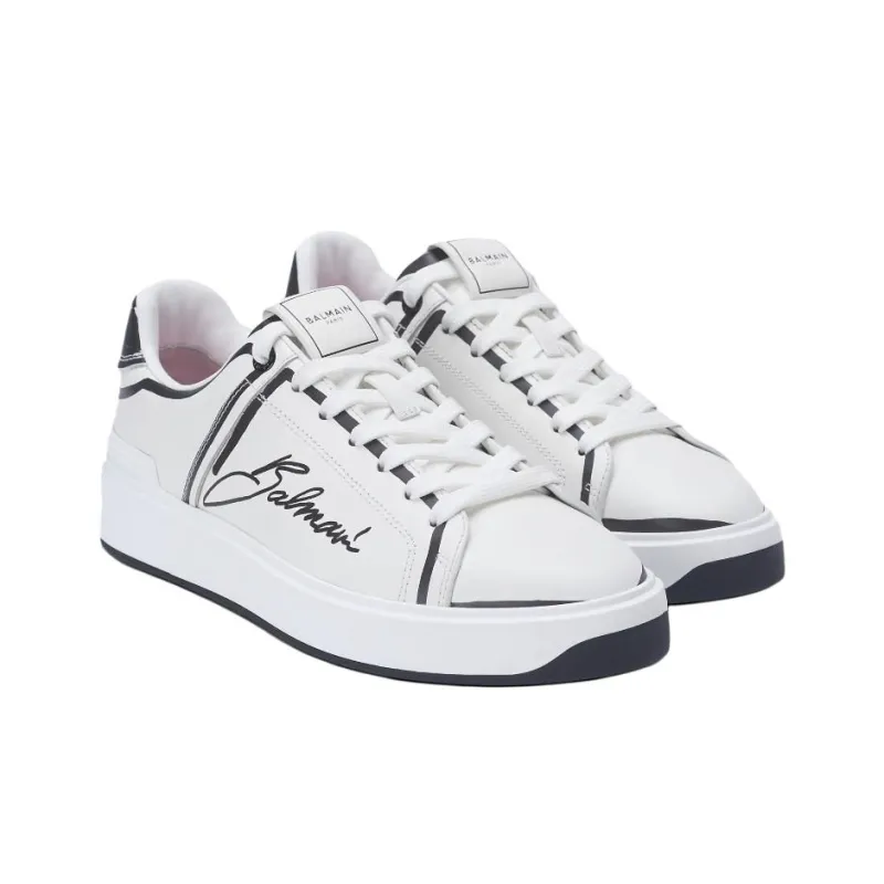 BALMAIN B Court Lace Up Sneakers Women's-2