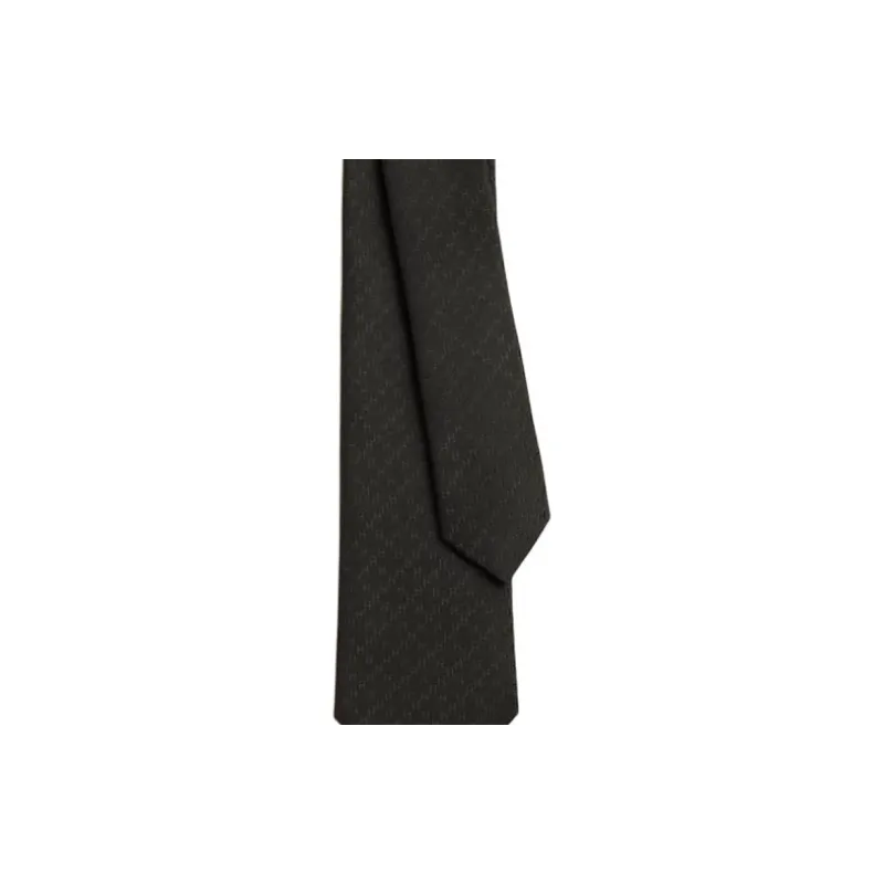 HERMES Mulberry Silk Ties Men's Moss Gray-1