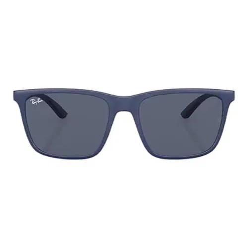 RayBan Fiber Rectangular Sunglasses Men's Blue