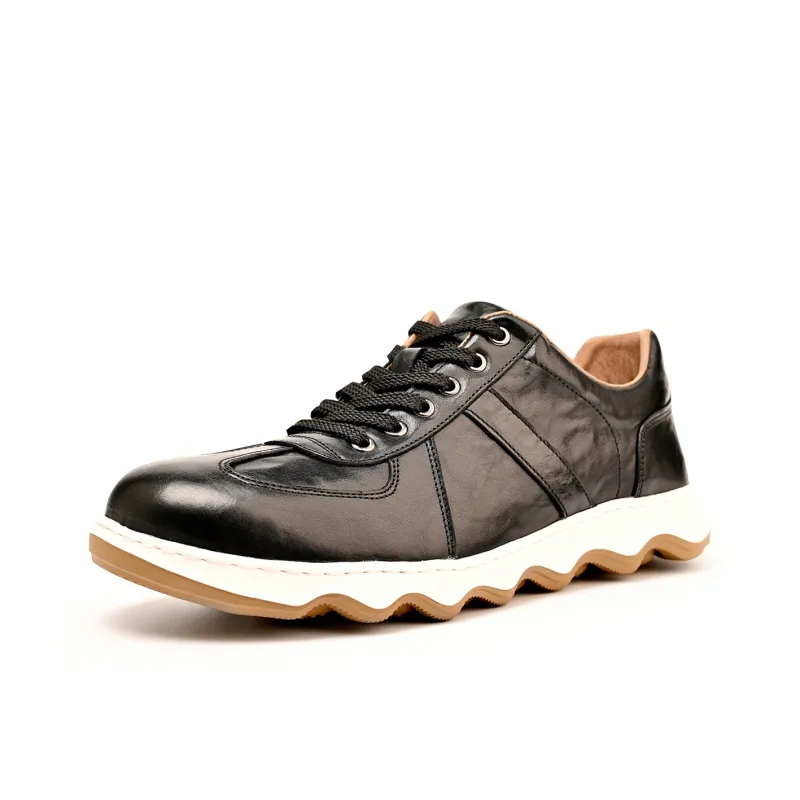 LEYGMENLG Low Top Casual Shoes Men's Black-0