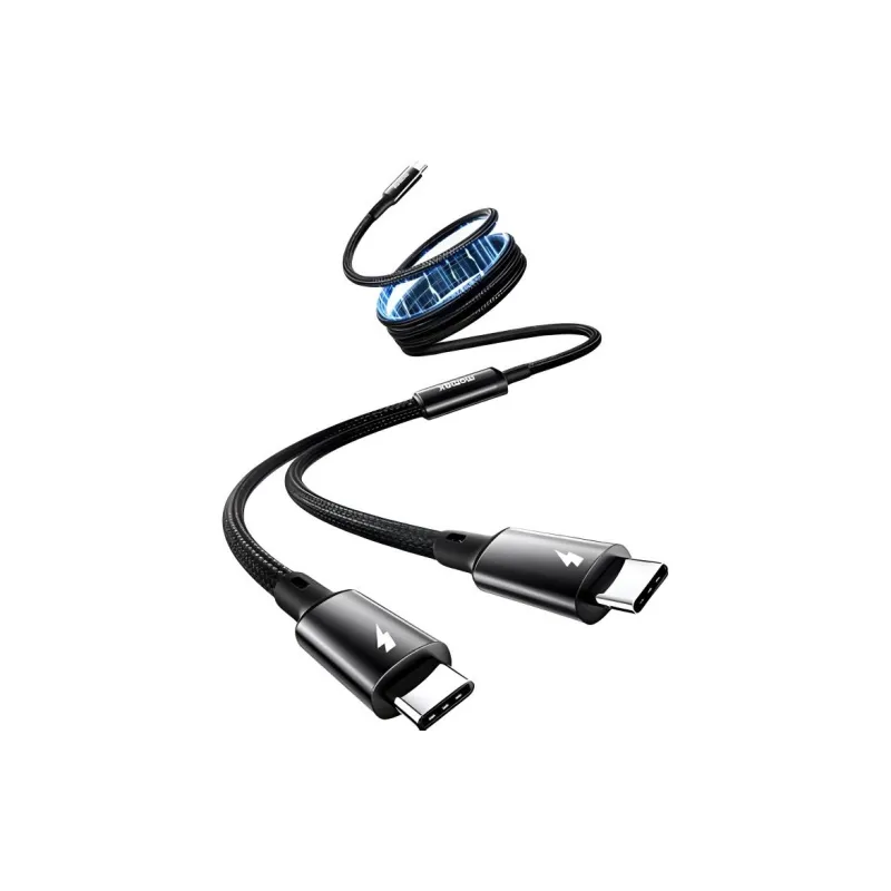 MOMAX DC85 All in one 1 to 2 100W Power Dual Fast Charging Cables-0