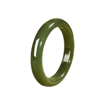 Cuizu Hetian Jade Bangles Green Jade Women's
