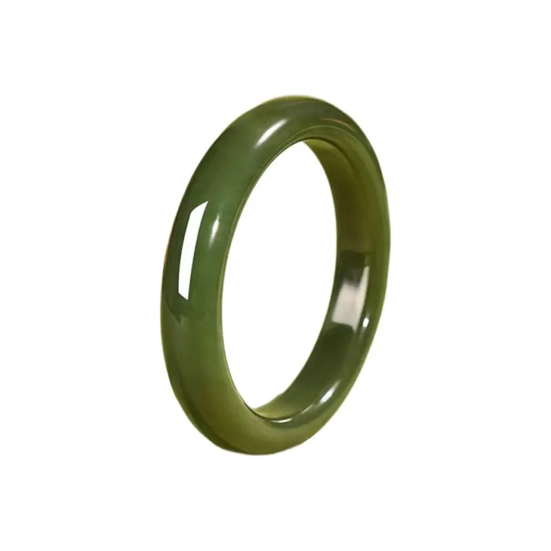 Cuizu Hetian Jade Bangles Green Jade Women's-0