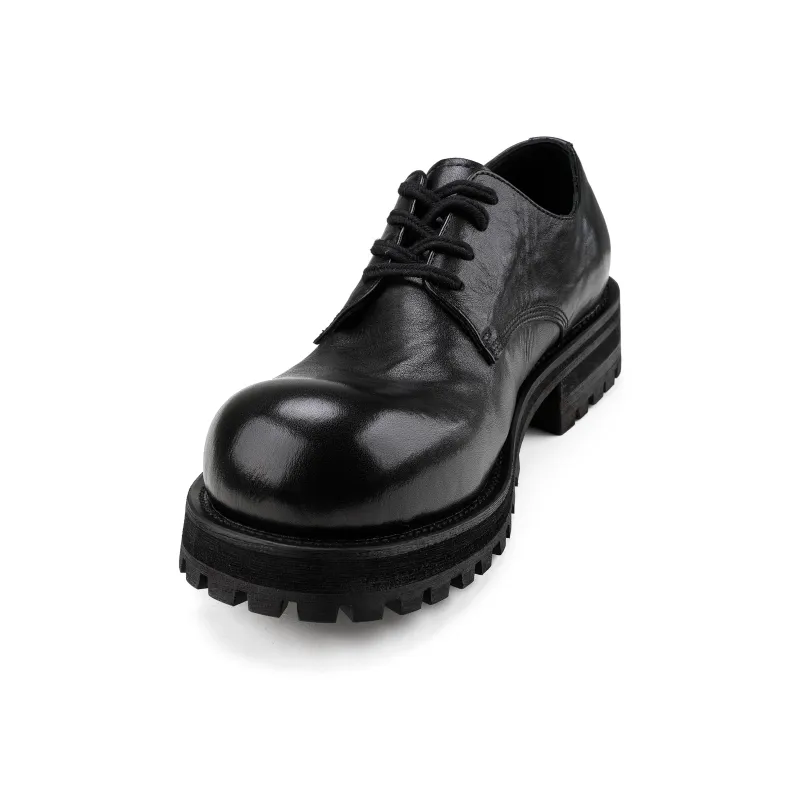 HANQIAORIJI Black Blood Series Wear Resistant Height Increasing Low Top Casual Shoes Unisex Black-1