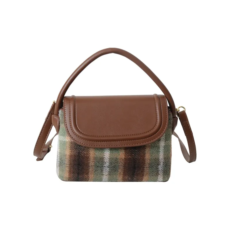 BAODIDAISHU PU & Woolen Shoulder Bag, Crossbody Bag Regular Women's Red/Green/Blue-5