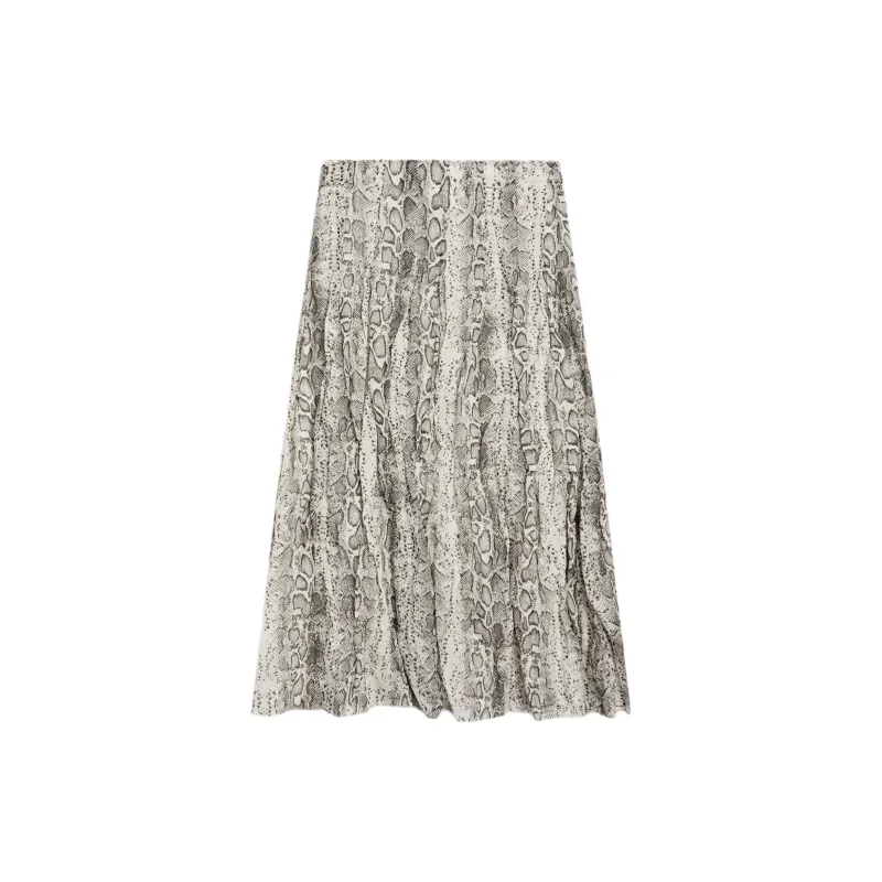 Massimo Dutti Casual Long Skirts Women's Gray-1