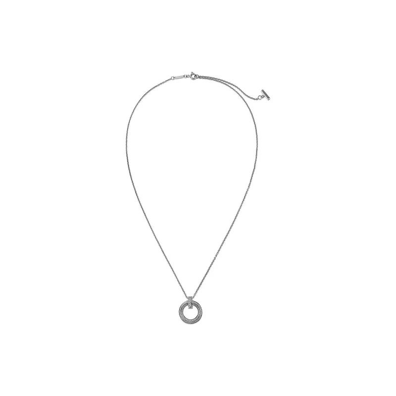 TIFFANY & CO. T 18K White Gold Necklaces Women's Silver-2