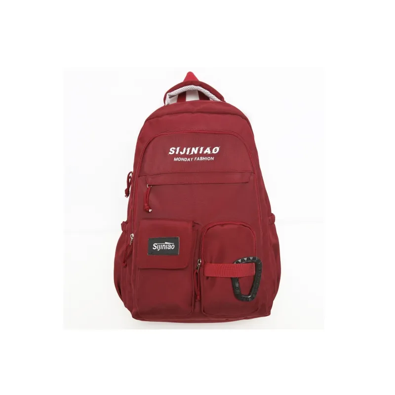 GOBLIN SHARKS 1759 Nylon Backpack Unisex Black/Khaki/Gray/Red/Brown-11