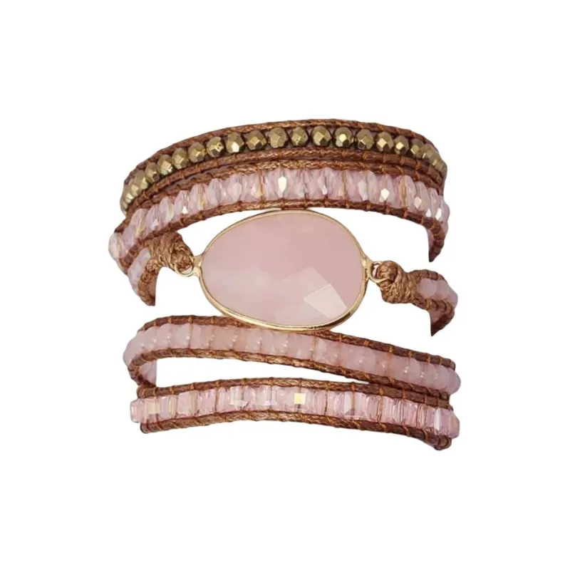 ANARTXY Steel Bracelets Unisex Pink-0