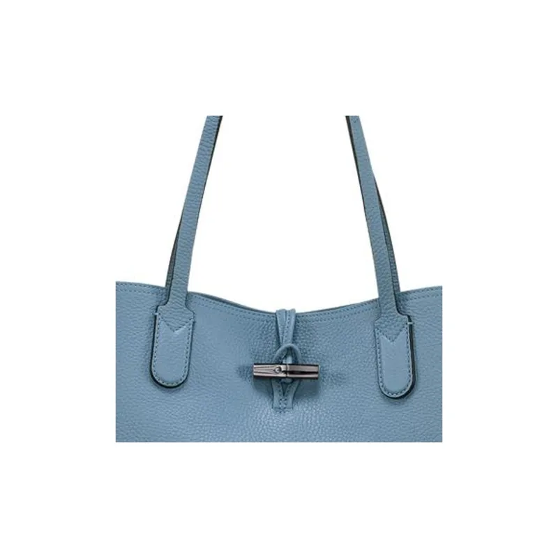 LONGCHAMP Roseau Cow Leather Tote Bag Shopping Bag Handbag Shoulder Bag Women's Dark Gray-2