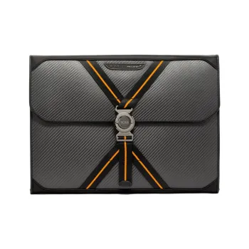 TUMI McLaren Collaboration Fabric Laminated Carbon Fiber Briefcase Storage Bag Clutch Men's Black