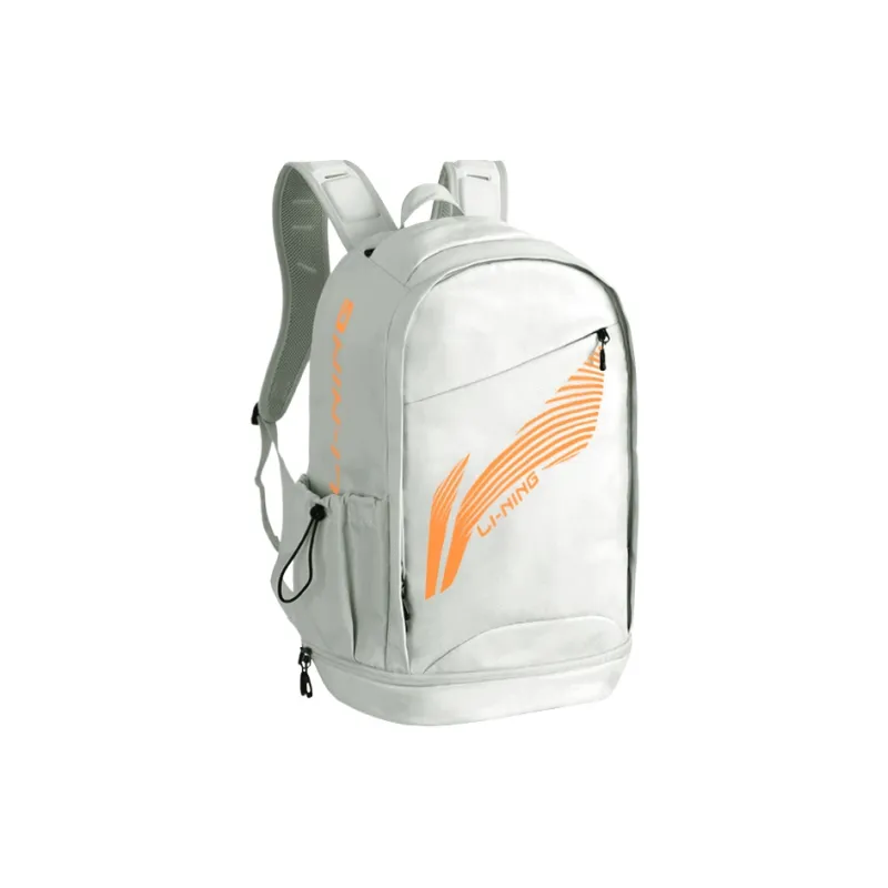 LiNing Polyester Backpack Regular Unisex White & Orange-0