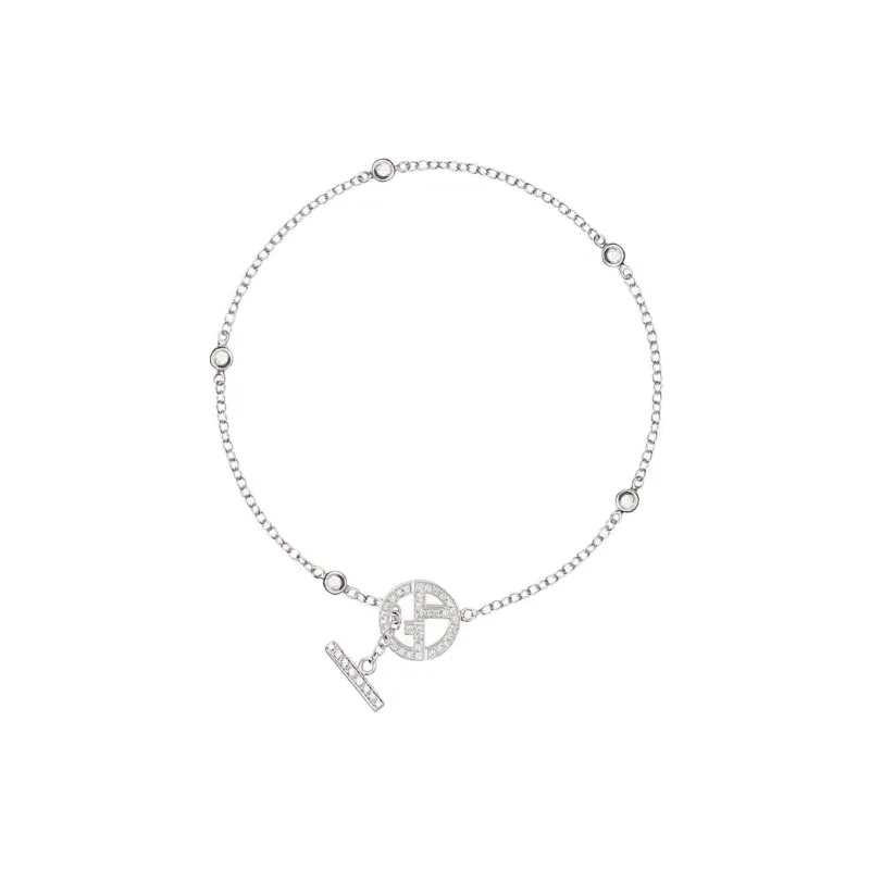 GIORGIO ARMANI 18K White-gold Diamond Borgonuovo Bracelet-0