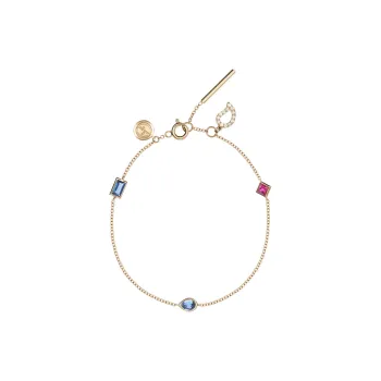 GIORGIO ARMANI Tamara Bracelet In 18k Gold With Diamonds Sapphires And Rubies