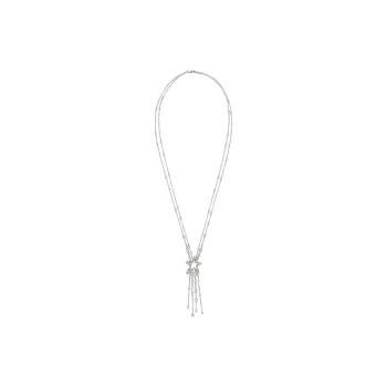 GIORGIO ARMANI 18K White-gold Diamond Firmamento Sautoir Necklace