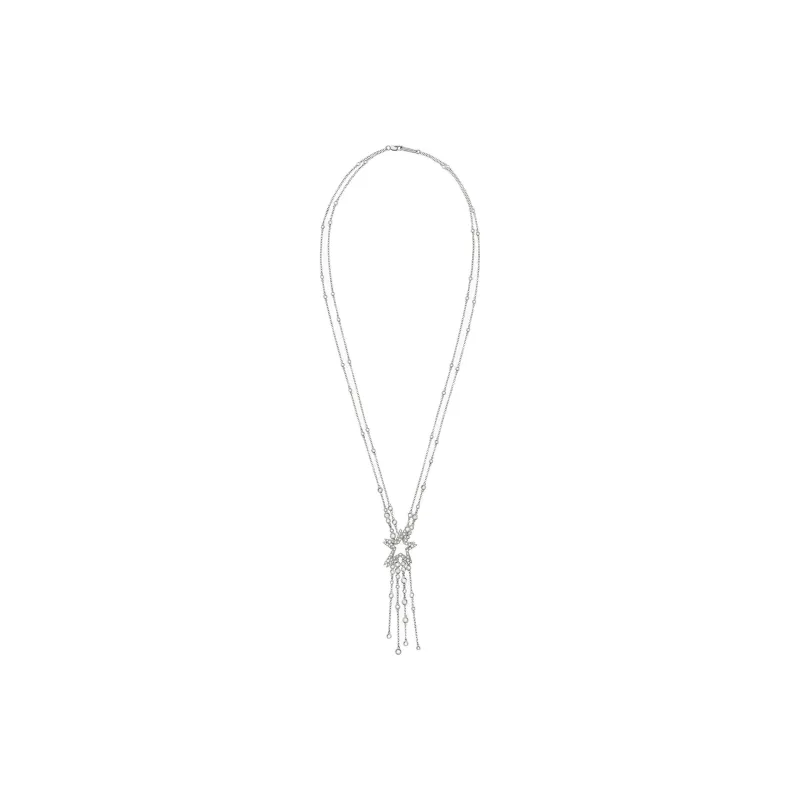 GIORGIO ARMANI 18K White-gold Diamond Firmamento Sautoir Necklace-0
