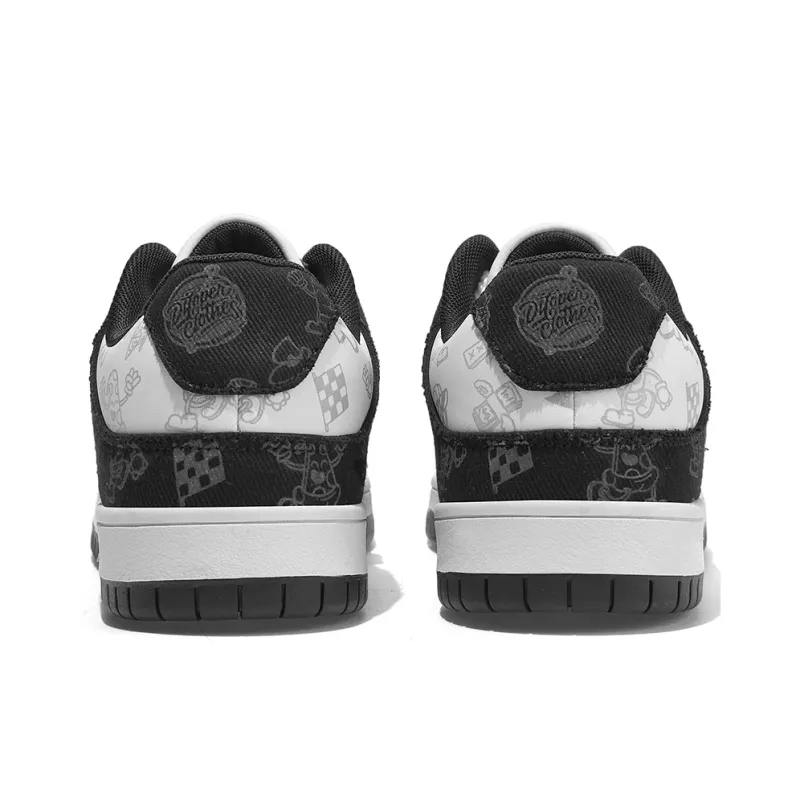 TCELLARS Cushioning, Abrasion Resistant, Height Increasing Low Top Skateboard Shoes Unisex Panda White-5