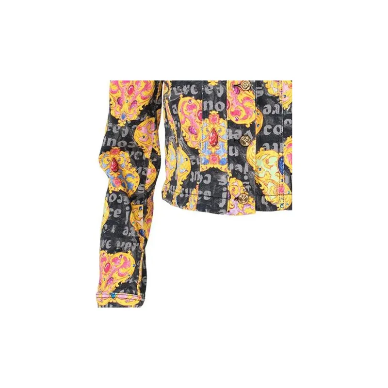 VERSACE JEANS COUTURE Heart Couture print Denim Jacket-4