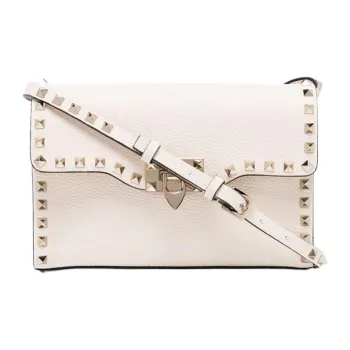 Valentino Leather Crossbody Bag, Shoulder Bag Women's White