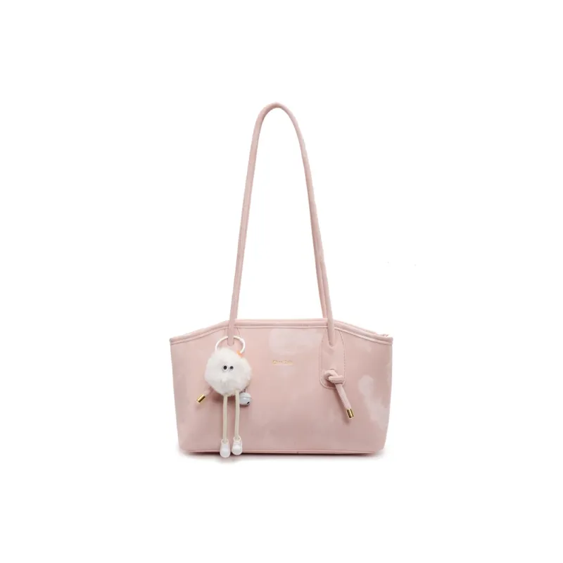 BAODIDAISHU PU Crossbody Shoulder Bags Women's Ecru/Pink/Black/Brown-5