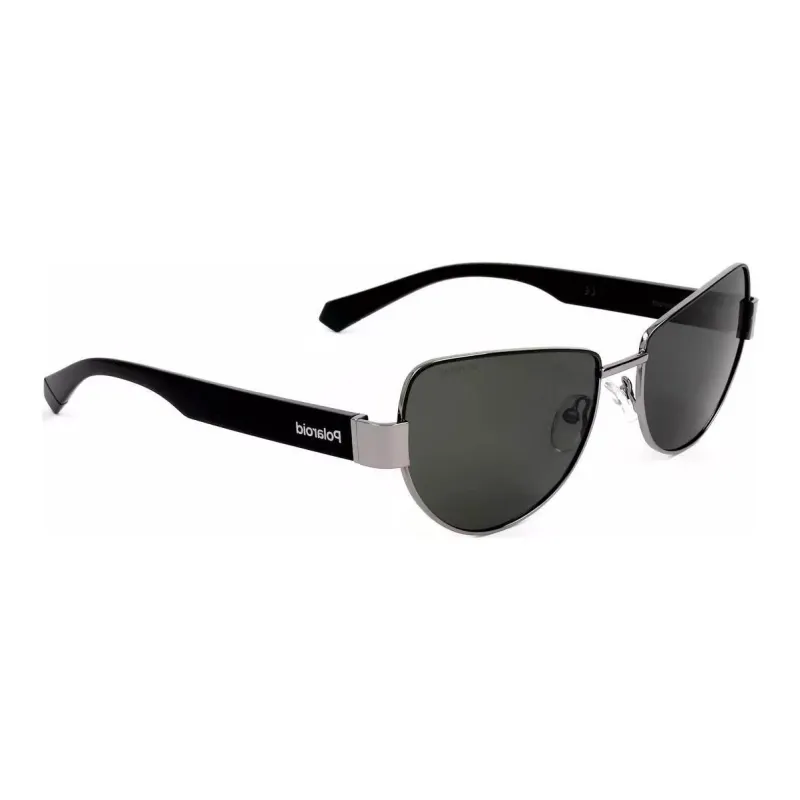 Polaroid Plastic Metal Irregular Shape Sunglasses Unisex Black-2