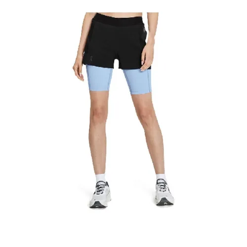 On Sports Shorts Women's Black/Flat Blue