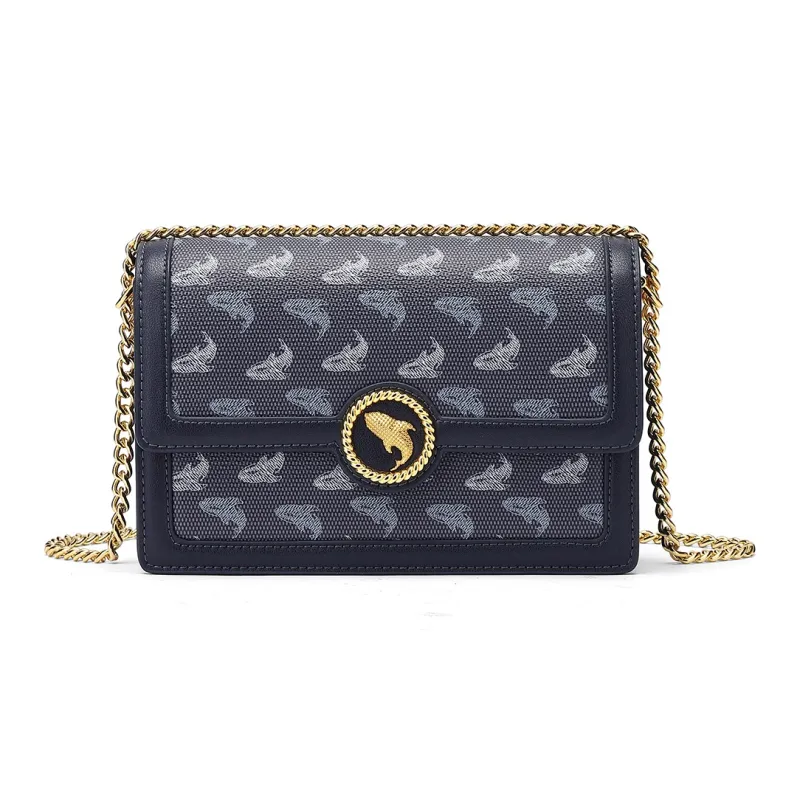 FAIRWHALE PVC Crossbody Bag Shoulder Bag Women's Dark Blue-0