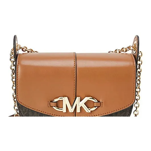 MICHAEL KORS Izzy Cow Leather Saddle Bag, Shoulder Bag, Crossbody Bag Women's Brown-2