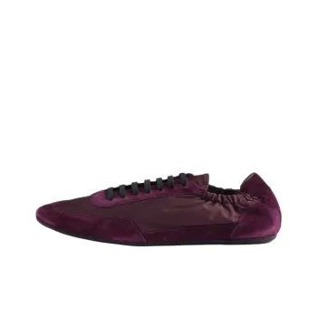 PRADA Collapse Low Top Casual Shoes Men's Burgundy