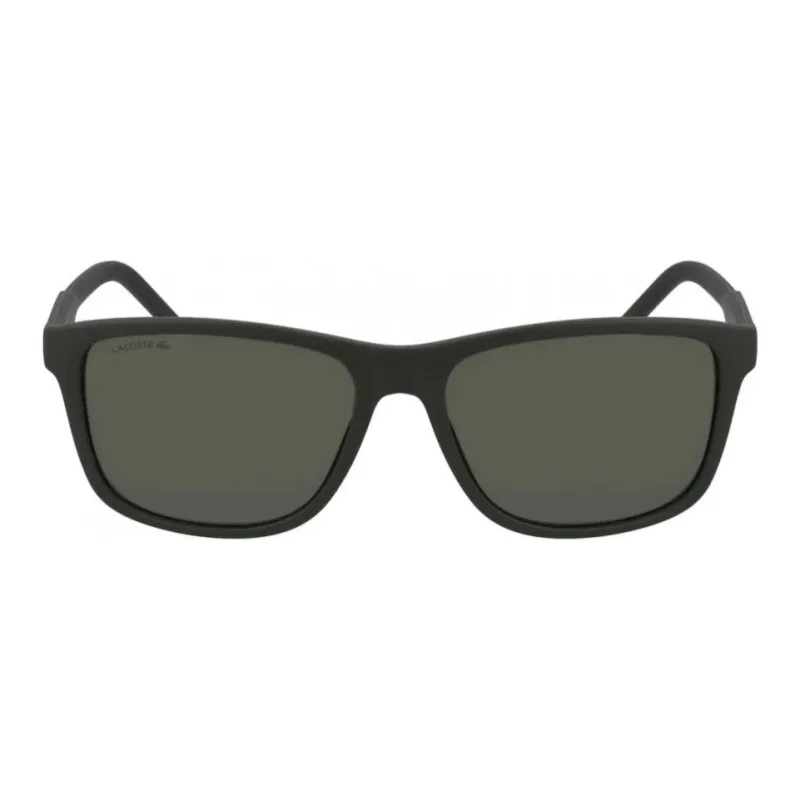LACOSTE Plate Frame Square Sunglasses Unisex Black-1