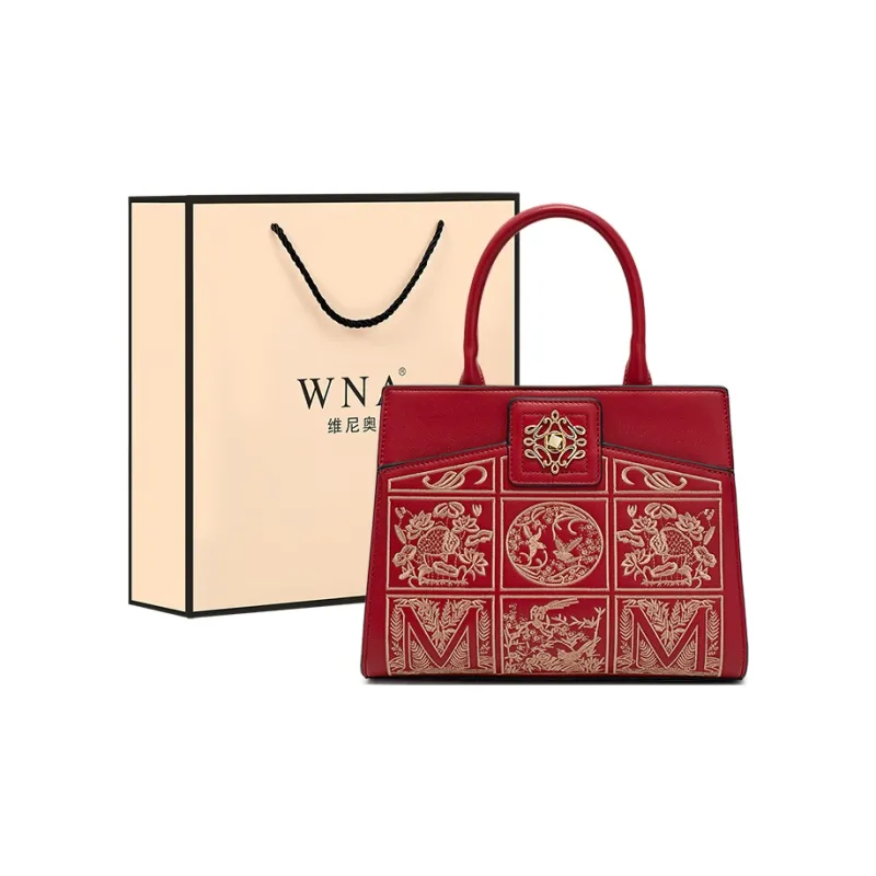 Vigno Synthetic Leather Tote Bag Shopping Bag Handbag Regular Women's Apricot/Red-8