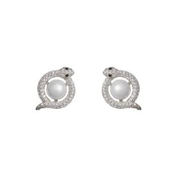 KING OF BLING 925 Sterling Silver Needle, Alloy Stud Earrings Women's